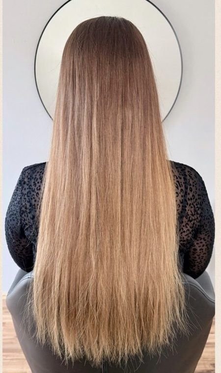 Nachher: Haarverlängerung mit Microbondings, Beispiel 1