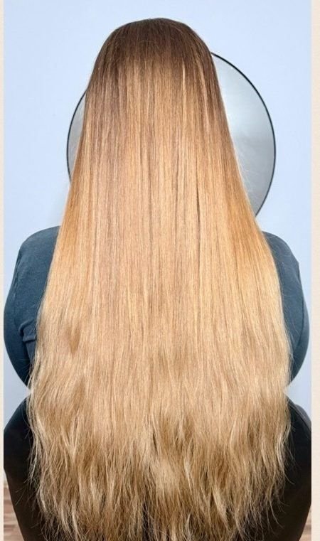 Nachher: Haarverlängerung mit Microbondings, Beispiel 6